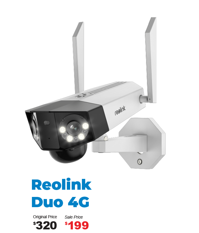 Reolink Duo 4G Video Surveillance Camera | $199.00 SALE